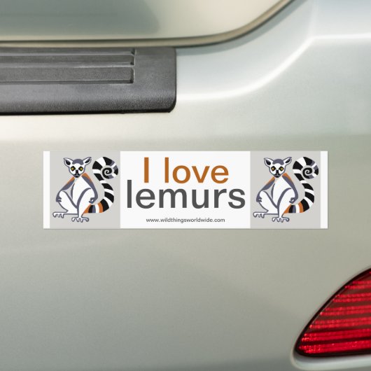 Lemur - bumper sticker autoaufkleber (Auf Auto)