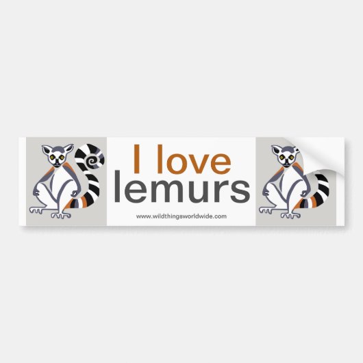 Lemur - bumper sticker autoaufkleber (Vorne)