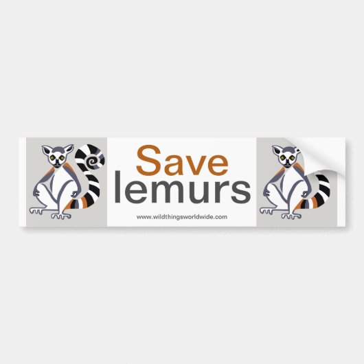 Lemur - bumper sticker autoaufkleber (Vorne)
