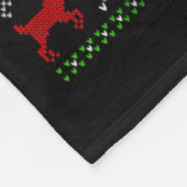 Lemur Christmas Lights Santa Costume Ugly Xmas Swe Fleecedecke (Ecke)