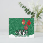 LEMUR CHRISTMAS POSTKARTE (Stehend Vorderseite)