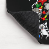 Lemur Christmas Tree Santa Hat Xmas Holiday Costum Mousepad (Ecke)