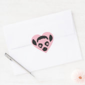 Lemur Face Silhouette Herz-Aufkleber (Umschlag)