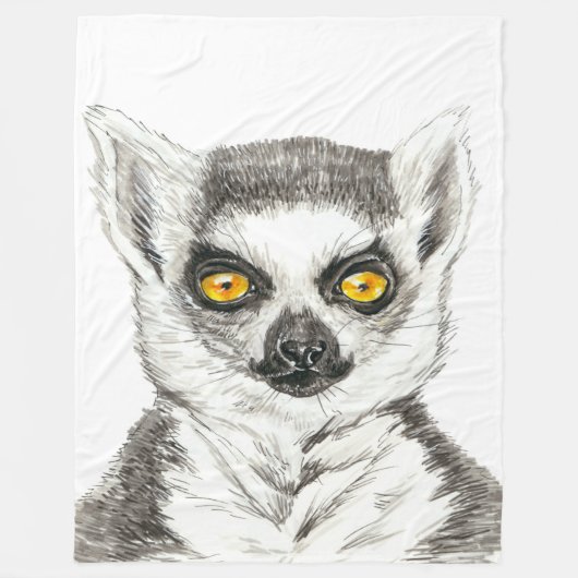 Lemur Fleecedecke (Vorderseite)