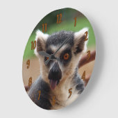 Lemur Große Wanduhr (Winkel)