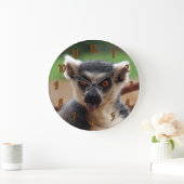 Lemur Große Wanduhr (Zuhause)