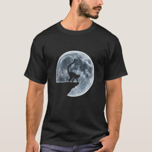 Lemur Halloween-Kostüm Mond Silhouette Gruselig T-Shirt