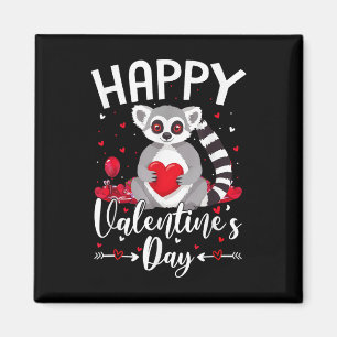 Lemur Holding Heart Lieben Happy Valentines Day Magnet