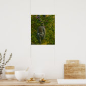 Lemur in Bloom - Umrandung-Explorer Poster (Küche)