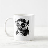 Lemur Ink Art Jungle Madaga Wildlife Rtrait Nge Kaffeetasse (Links)