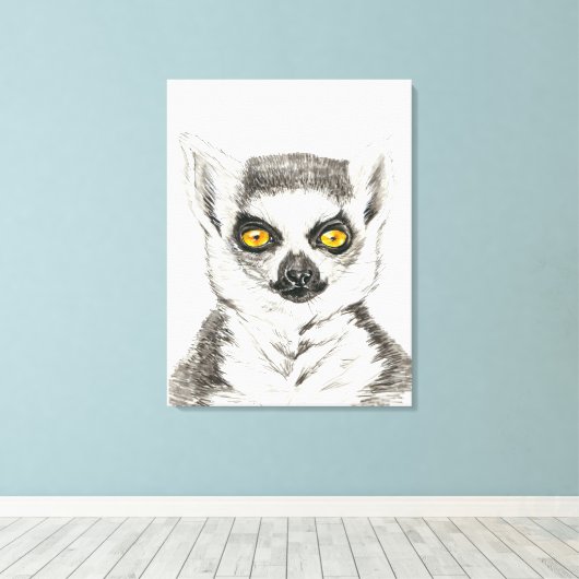 Lemur Leinwanddruck (Insitu (Holzboden))