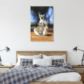 Lemur, (Lemur catta), Mutter und Leinwanddruck (Insitu (Schlafzimmer))