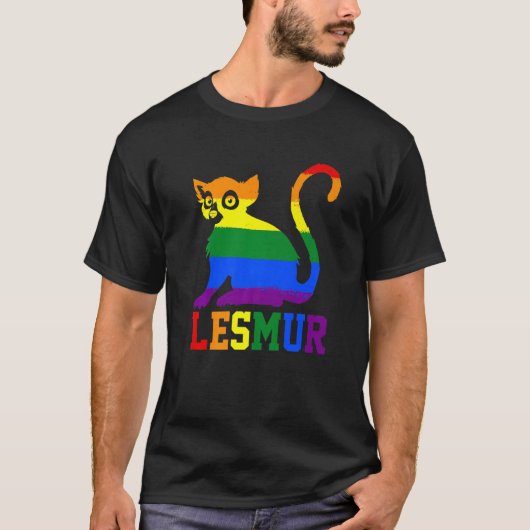 Lemur Lgbt Ally Gay Rights Activist Lgbt Support T-Shirt (Vorderseite)
