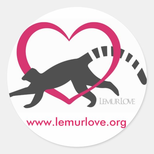 Lemur Liebe Classic Logo Aufkleber (Vorderseite)