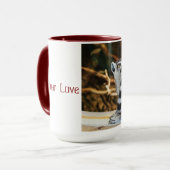 Lemur-Liebe-Kaffee-Tasse Tasse (Vorderseite Links)