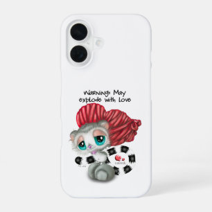 Lemur Liebesgeflüster – Überraschendes Herz iPhone 16 Hülle