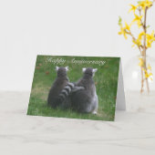 Lemur love,! .. Happy Anniversary Karte (Gelbe Blume)