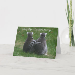 Lemur love,! .. Happy Anniversary Karte