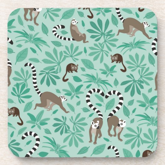 Lemur love mint leaves getränkeuntersetzer (Vorderseite)