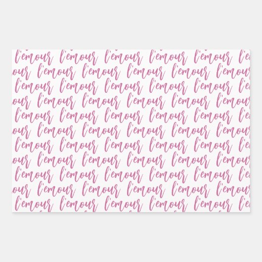 Lemur mit Tulips Romantische Liebe Funny French Pu Geschenkpapier Set (Vorderseite 3)