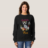 Lemur Mom Floral Lemur Bow Tie Lover Mother's Day Sweatshirt (Vorne ganz)