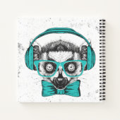 Lemur | Music Lover Notizblock (Rückseite)