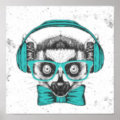Lemur | Music Lover Poster (Vorne)