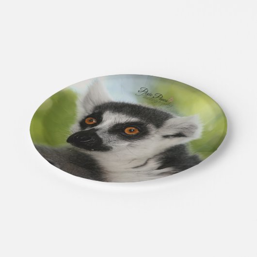 Lemur-PapierTeller! Pappteller (Schrägansicht)