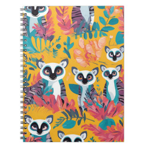 Lemur Paradise Notebook - Lebhaftes Jungle Design Notizblock