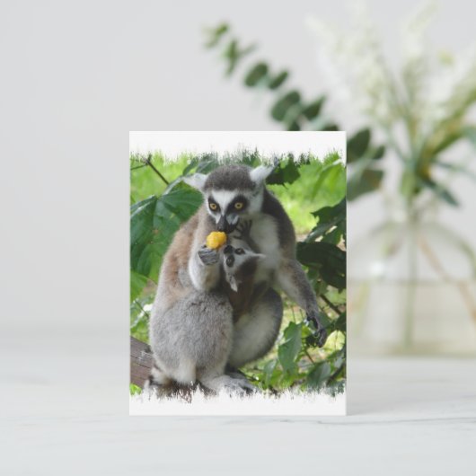 Lemur Postcard Postkarte (Stehend Vorderseite)
