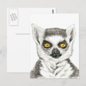 Lemur Postkarte (Vorne/Hinten)