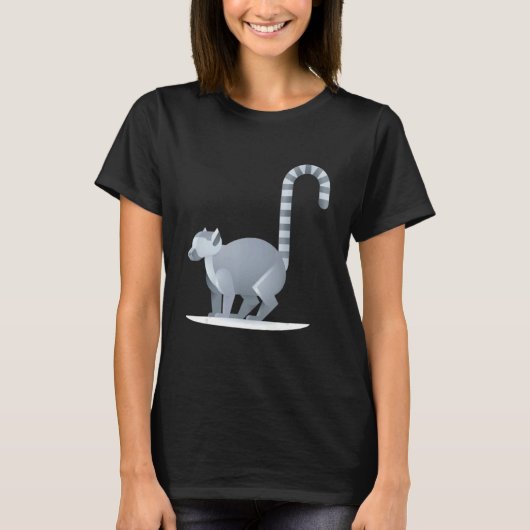 Lemur Ring Tailed Cute Primate T-Shirt (Vorderseite)