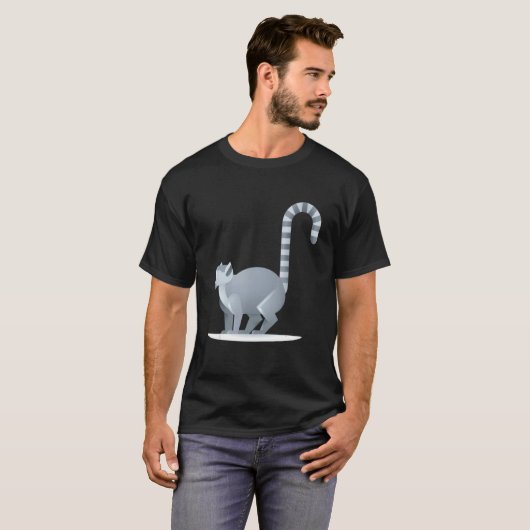 Lemur   Ring Tailed Cute Primate T-Shirt (Vorne ganz)