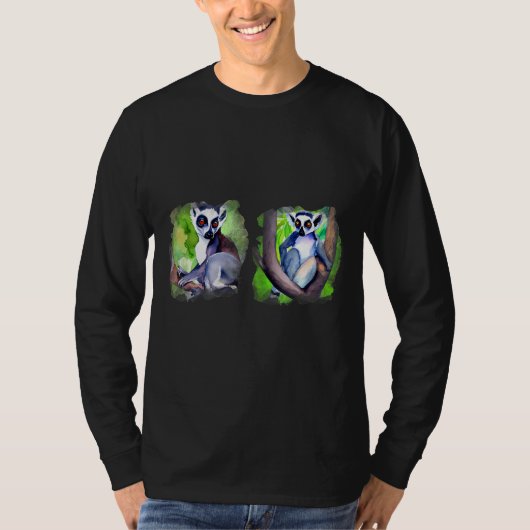 Lemur Ring Tailed Cute Primate T-Shirt (Vorderseite)
