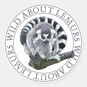 Lemur Runder Aufkleber