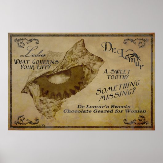 Lemur-Schokolade Poster (Vorne)