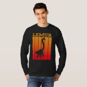 Lemur Shadow Silhouette At Sunset T-Shirt (Vorne ganz)