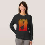Lemur Shadow Silhouette At Sunset T-Shirt (Vorne ganz)