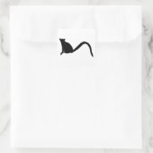 Lemur Silhouette Quadratischer Aufkleber (Tasche)