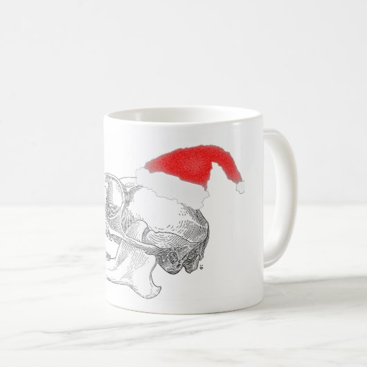 Lemur Skull Weihnachtskaffee Tasse (VorderseiteRechts)