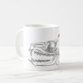 Lemur Skull Weihnachtskaffee Tasse (Vorderseite Links)