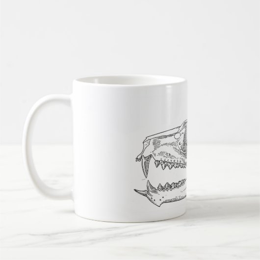 Lemur Skull Weihnachtskaffee Tasse (Links)