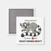 Lemur Tail Color Pattern Magnet (Vorderseite/Rückseite)