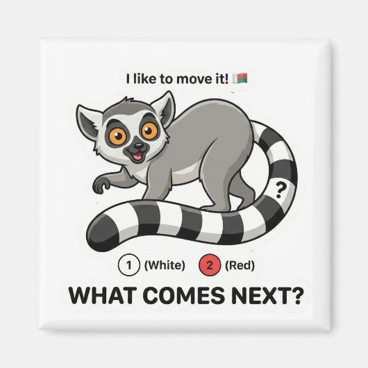 Lemur Tail Color Pattern Magnet (Vorne)