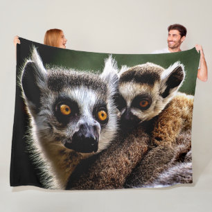 LEMUR und BABY Fleecedecke