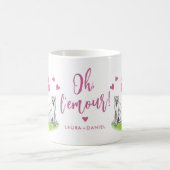Lemur und Tulips Romantische Liebe Funny Puff Name Kaffeetasse (Mittel)