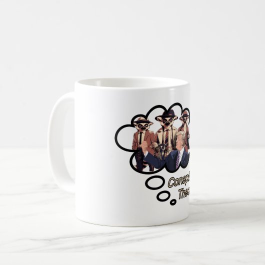 Lemur Verschwörungstheorie Kaffeetasse (Vorderseite Links)