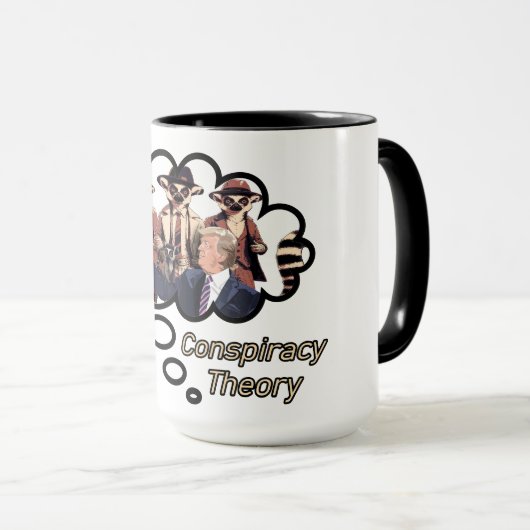 Lemur Verschwörungstheorie Tasse (VorderseiteRechts)