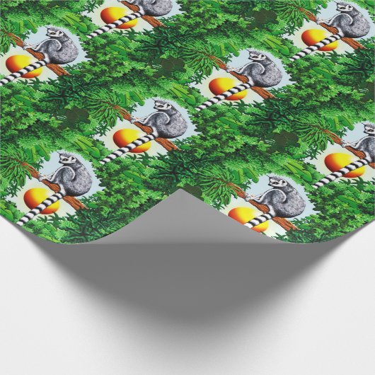Lemur von Madagaskar Geschenkpapier (Ecke)
