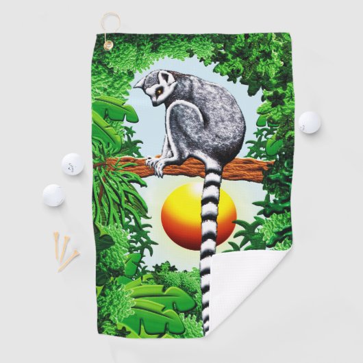 Lemur von Madagaskar Golfhandtuch (Insitu)
